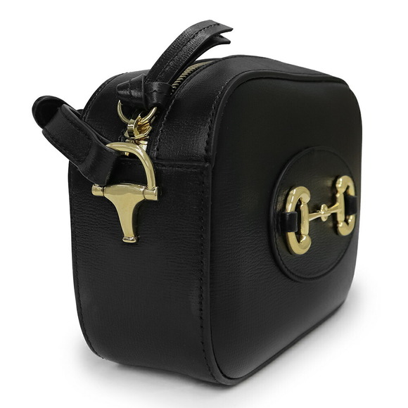 Gucci Horsebit Camera Shoulder Bag Crossbody Black Leather - Picture 5 of 9